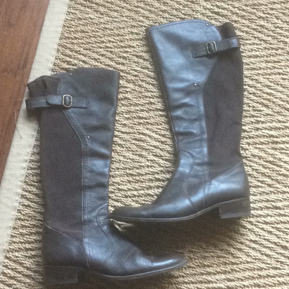 Westies leather riding boot 8.5 w adj. buckle